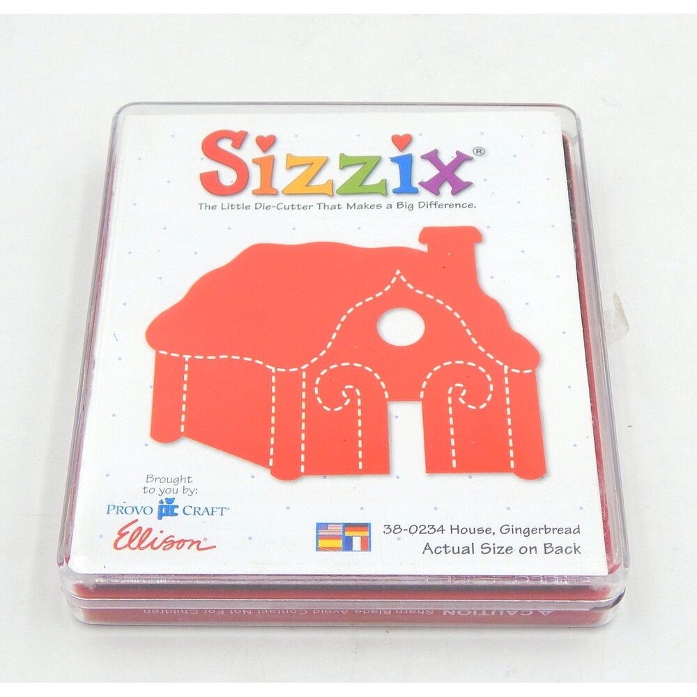 Sizzix House, Gingerbread 38-0234 Die Cutter 4.5" Cartridge Provo Craft Ellison